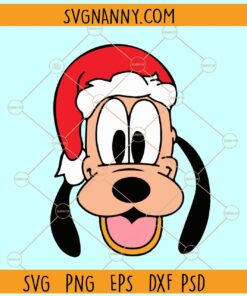 Pluto with Santa hat SVG, Disney Christmas SVG, Pluto Christmas SVG