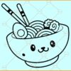 Ramen noodle cartoon SVG, Ramen svg, Noodles Svg, japanese svg, japanese food svg