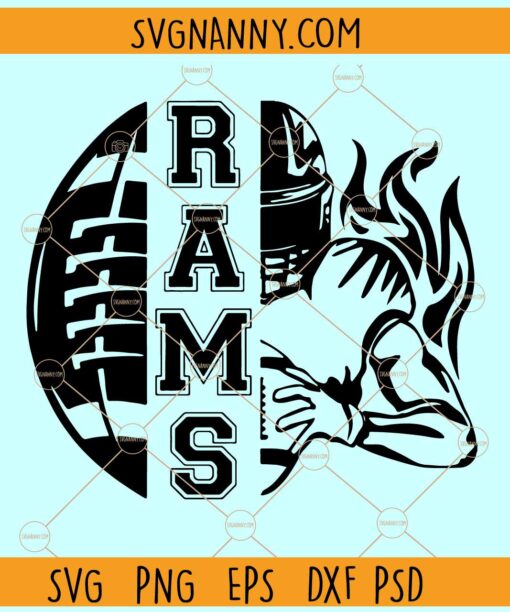 Rams Football SVG, Los Angeles Rams Football Team svg
