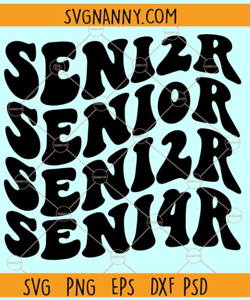 Senior 2024 retro SVG, Stacked Senior SVG, Senior 2024 SVG, Class of 2024 SVG
