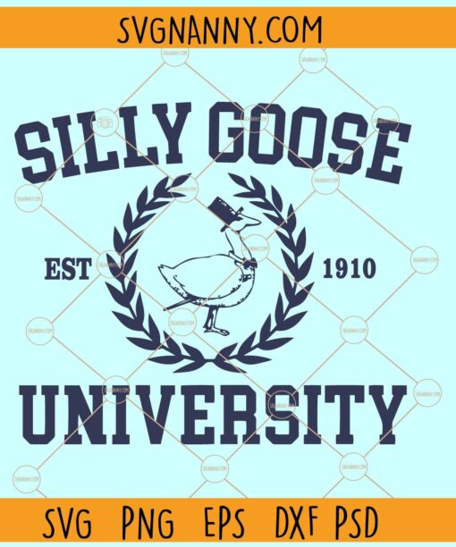 Silly Goose University SVG, Silly goose svg, Funny goose svg