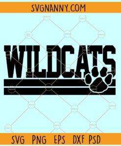 Wildcats svg, Wildcats Team Spirit SVG, Wildcats vector SVG, Paw Svg