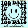 100 days of School smiley face SVG, 100 Days svg, Teacher svg, School svg