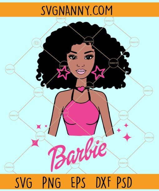 Afro Barbie SVG, Barbie dolls SVG, Black Barbie SVG