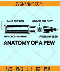Anatomy of a Pew SVG, 2nd Amendment Svg, Pew Svg File, Military svg