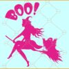 Barbie witch SVG, Boo Barbie SVG, Barbie on witch broom SVG, Barbie Halloween SVG