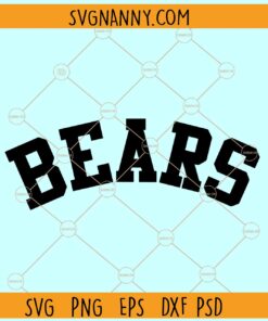 Bears Mascot SVG, Bears Football SVG, Football Lover SVG, Bears Football team SVG