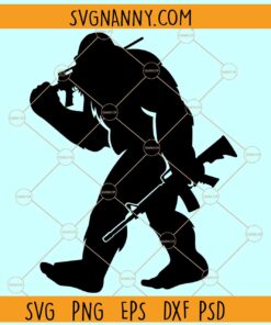Bigfoot with AR15 svg, Bigfoot Ar15 Rifle Svg, Big Foot with Gun Svg
