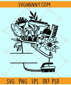 Cleaning tools monogram SVG, Floral Cleaning Tools svg, housekeeping svg