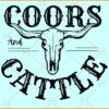 Coors and Cattle SVG, Rodeo Western SVG, Cow Skull SVG, Western cowboy SVG