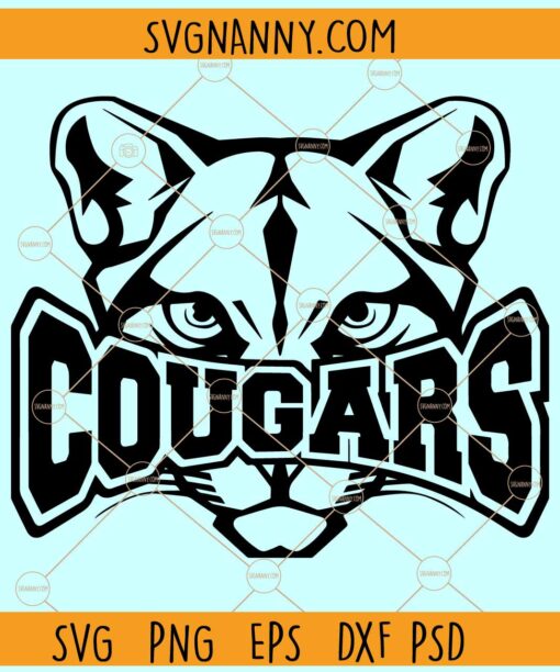 Cougars SVG, Cougars logo svg, Sports svg, school spirit shirt svg