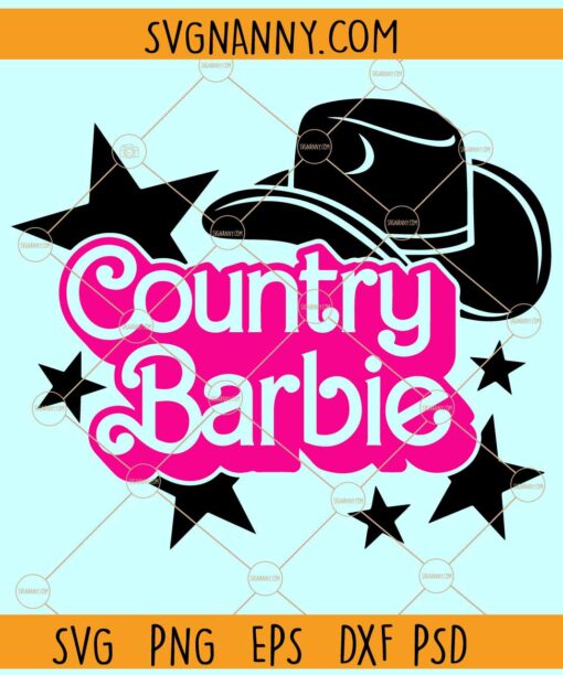 Country Barbie SVG, Babe Cowgirl SVG, Western Girl SVG, Pink Barbie SVG