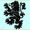 Flemish lion SVG, Flag of Flanders SVG, Flemish lion Tattoo SVG, the national Flemish symbol SVG
