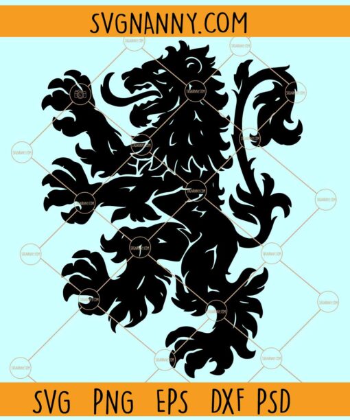 Flemish lion SVG, Flag of Flanders SVG, Flemish lion Tattoo SVG, the national Flemish symbol SVG