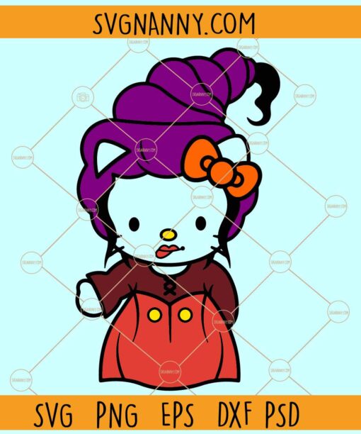 Hello Kitty Hocus Pocus SVG, Hocus Pocus Kittens SVG, Hocus Pocus Cartoon SVG