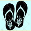 Hibiscus Flip Flops SVG, Summer Flip Flops Svg, Tropical Flip Flops Svg