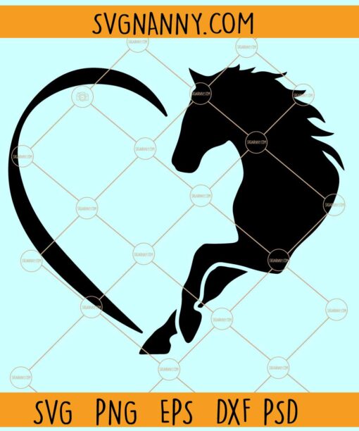 Horse heart SVG, Horse Lover Svg, Horse Girl SVG, Horse SVG