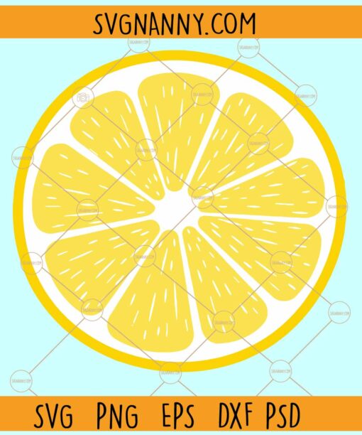 Lemon slice SVG, Lemon Fruit svg, Summer svg, Lemon SVG, Fruit SVG