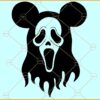 Mickey head ghost face SVG, Mickey Mouse Halloween SVG, Disney Halloween SVG