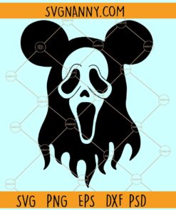 Mickey head ghost face SVG, Mickey Mouse Halloween SVG, Disney Halloween SVG