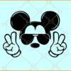 Mickey peace sign SVG, Peace Sign SVG, Mouse Peace SVG, Mouse Peace Hands svg