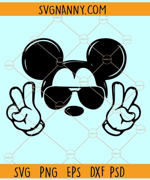 Mickey peace sign SVG, Peace Sign SVG, Mouse Peace SVG, Mouse Peace Hands svg