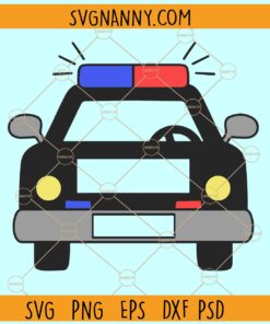 Police car name tag SVG, Simple Police car SVG, Police car SVG, Police officer SVG