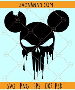 Punisher skull Mickey ears SVG, Punisher Mouse SVG, Mickey Punisher SVG