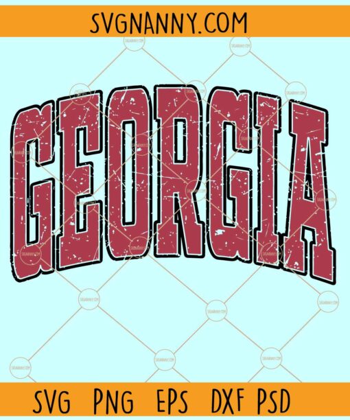 Retro Georgia Varsity font SVG, College font svg, Retro Georgia Varsity SVG