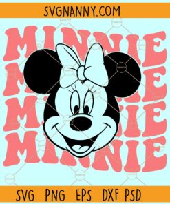Retro Minnie Mouse SVG, Minnie Mouse SVG, Minnie Mouse Face SVG