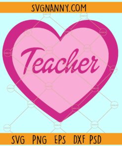 Teacher heart Barbie SVG, Barbie Back To School SVG, Teacher SVG, Pink Teacher SVG