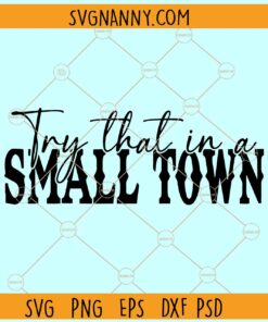 Try that in a small town svg, Jason Aldean SVG, Country Music SVG