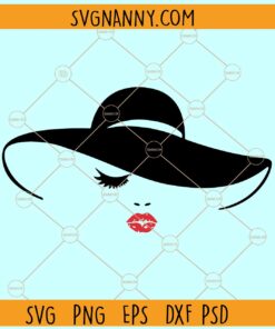 Woman with hat SVG, Women With Hat SVG, Women Face SVG