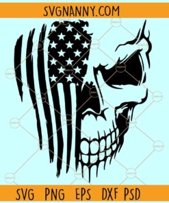 American Flag Skull SVG, USA Skull Flag SVG, Skull Clipart svg, American Flag svg