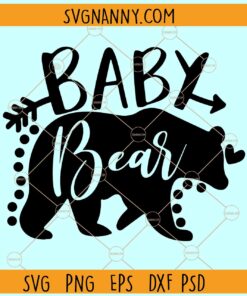 Baby bear SVG, Cute Baby Bear SVG, Funny Little Bear SVG, Baby Bear Family SVG