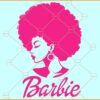 Afro Black woman SVG, Afro Barbie Girl SVG, Black Doll Curly Afro SVG