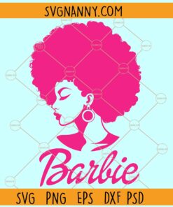 Afro Black woman SVG, Afro Barbie Girl SVG, Black Doll Curly Afro SVG
