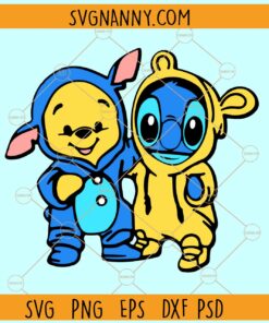 Bear and Blue Alien SVG, Blue Alien Svg, Stitch Svg, Disney Svg