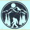 Bigfoot mountain SVG, Bigfoot SVG, Bigfoot in forest SVG, Sasquatch svg, Yeti Svg
