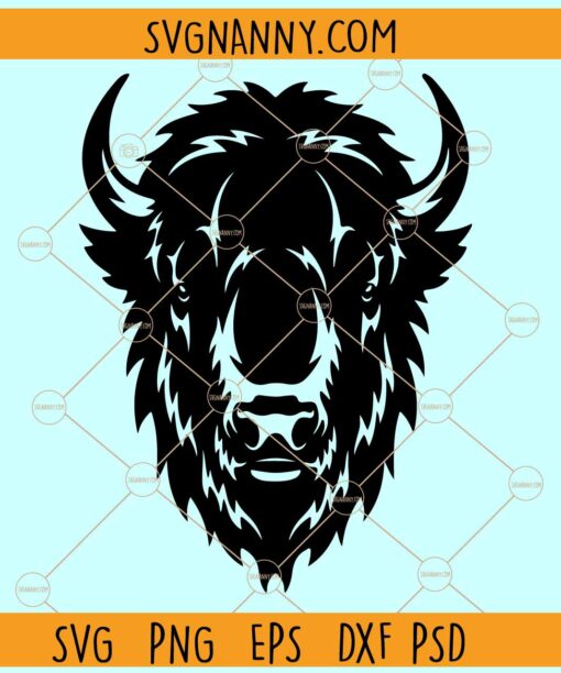 Bison head SVG, American Bison SVG, Buffalo head SVG, Buffalo Svg, Bison Svg