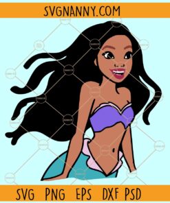 Black Little mermaid  SVG, Black Ariel SVG, The Little Mermaid African SVG