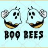 Vintage Boo Bees Ghost Halloween SVG, Boo Bees Svg, Ghost Bee Svg, Boo Svg