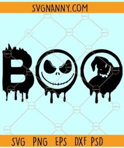 Boo Nightmare SVG, Dripping Halloween SVG, Nightmare Before Christmas SVG, Boo SVG