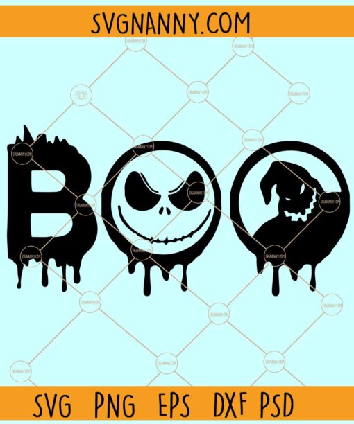 Boo Nightmare SVG, Dripping Halloween SVG, Nightmare Before Christmas SVG, Boo SVG