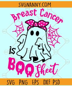 Breast cancer is Boo Sheet SVG, Breast Cancer Halloween SVG, Boo Cancer SVG