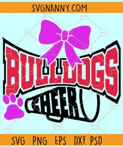 Bulldogs cheerleading SVG, Cheerleader svg, Bulldog Cheerleader SVG, Bulldogs Cheer Mascot SVG