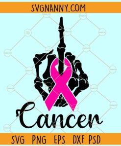 Cancer middle finger SVG, Fuck Cancer SVG, Breast Cancer Awareness SVG