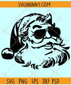 Cool santa SVG, Santa Face SVG, Santa Head SVG, Santa svg, Christmas svg