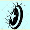 Cracked Captain America shield SVG, Captain America SVG, Captain America Shield Cracked Wall Svg
