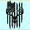 Dear skull flag SVG, US Hunting Svg, US Hunter Svg, Deer Hunting Svg